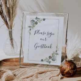 signo del libro de visitas del boda de eucalipto d