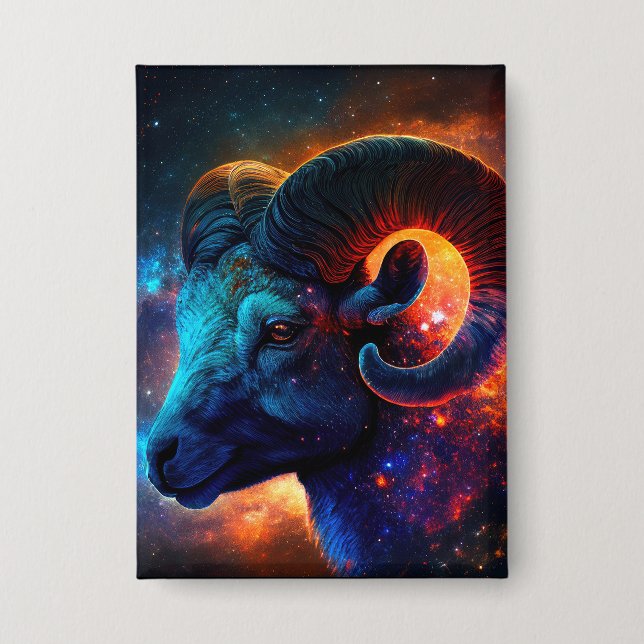 Signo estrella auríaca de Aries Zodiac - botón Rec (Anverso)