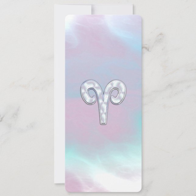 Signo zodiacal Aries estilo Nacar (Anverso)