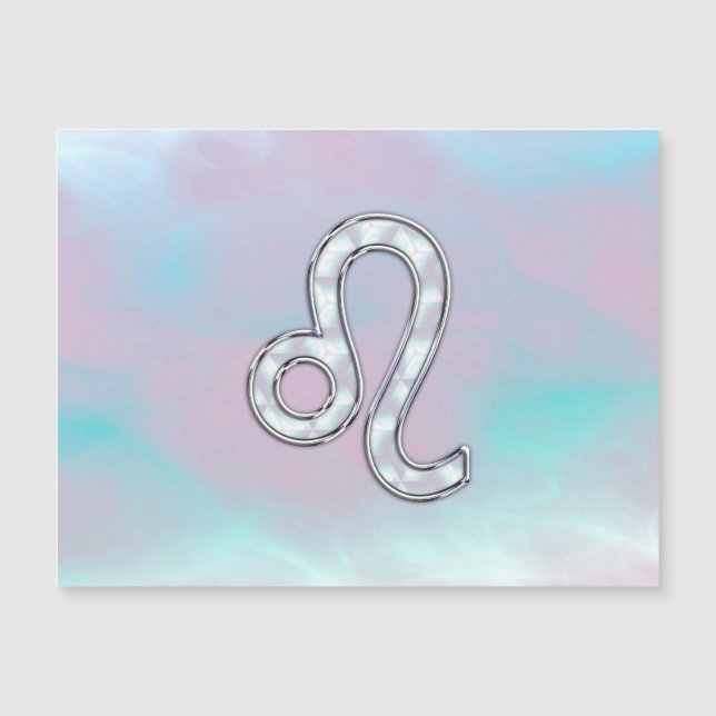 Signo zodiacal de Leo en estilo Madreperla Imprimi (Anverso)