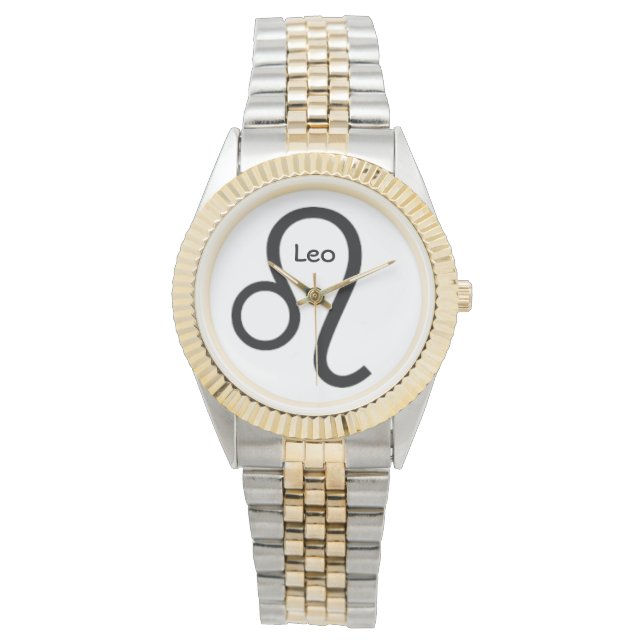 Signo zodiacal Leo. Relojes para hombres. (Anverso)