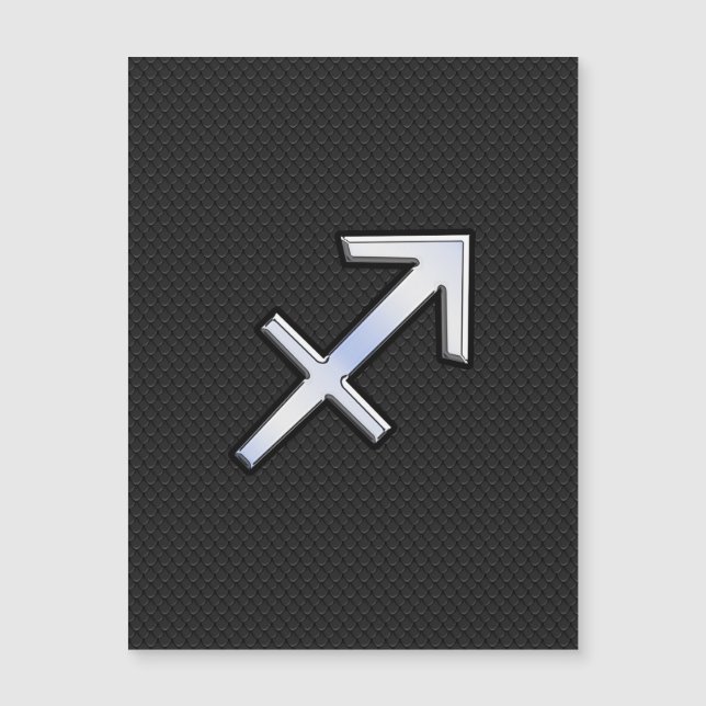 Signo zodiacal Sagitario moderno sobre piel de ser (Anverso)