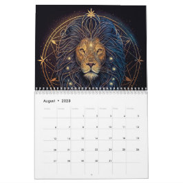 Signo zodiaco del calendario oro y negro