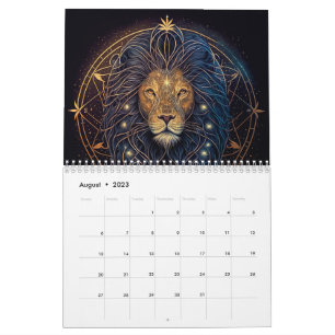 Signo zodiaco del calendario oro y negro