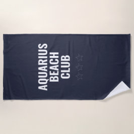 signo zodiaco personalizado simple toalla de playa