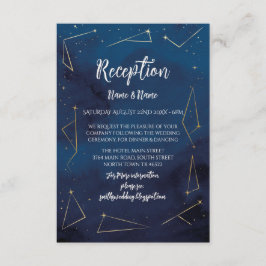 Signos de estrellas de recepción de boda Navy Gold