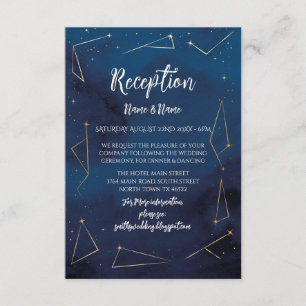 Signos de estrellas de recepción de boda Navy Gold
