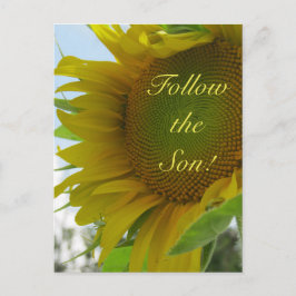 ¡Sigue al hijo! Mensaje cristiano en una postal