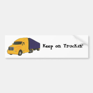 Sigue en Truckin', camión con pegatinas para parac