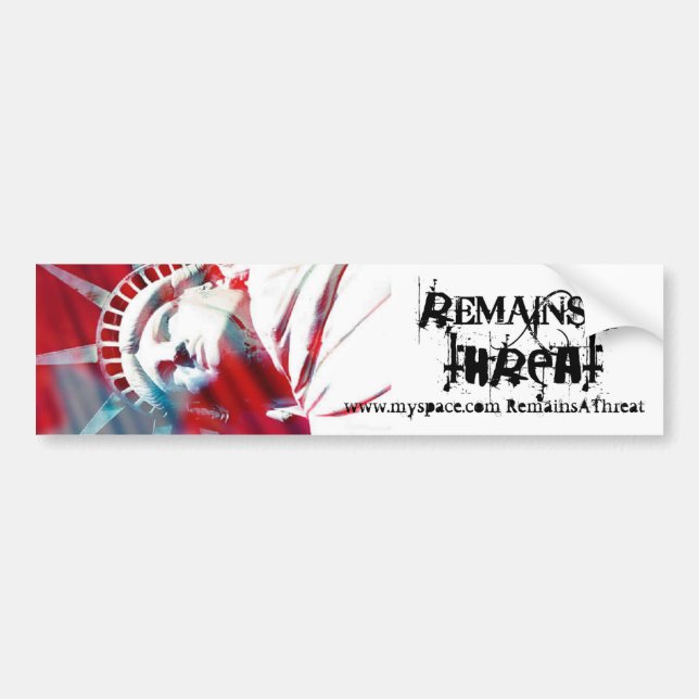 Sigue habiendo el pegatina del Amenaza-parachoque (Frente)