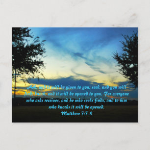 Sigue preguntando, buscando, llamando postal