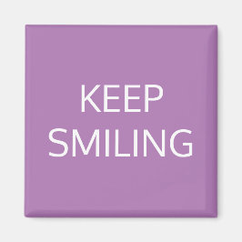 Sigue sonriendo, lavanda imán blanco