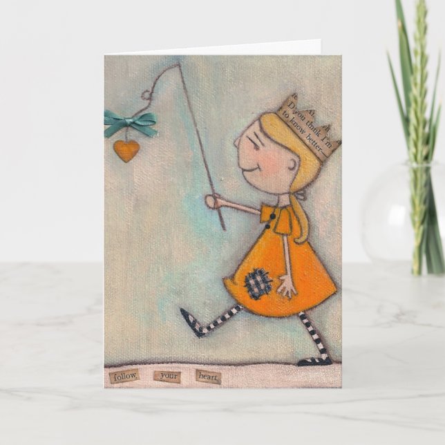 Sigue tu corazón - Tarjeta de felicitación (Anverso)