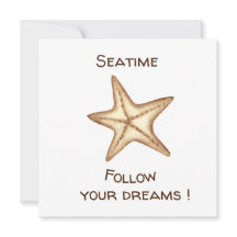 Sigue tus sueños acuarela Seatime Estrella de mar