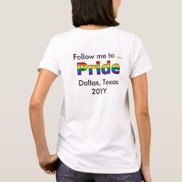 Sígueme a la camiseta del orgullo