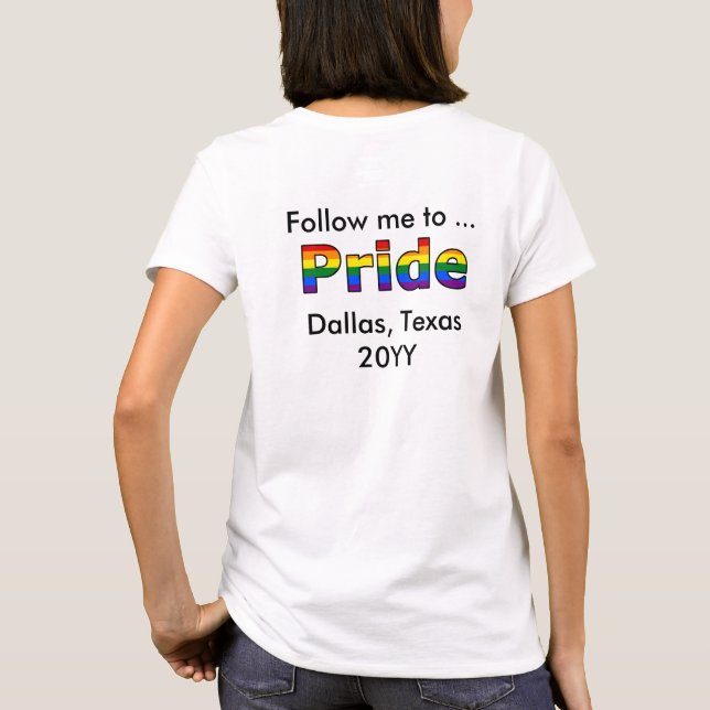 Sígueme a la camiseta del orgullo (Reverso)