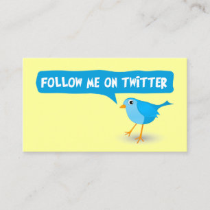 Sígueme En Twitter Tarjetas De Negocio De Perfil A