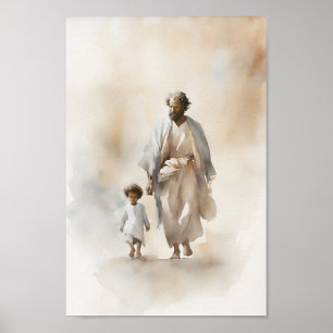Sígueme Jesucristo Arte acuático Imprimir
