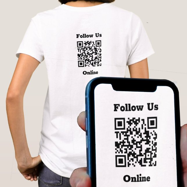 Síguenos mensaje en línea con la camiseta con códi (Subido por el creador)