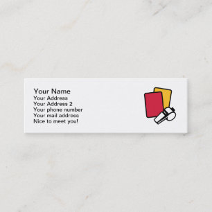 Silbido rojo de la tarjeta amarilla del árbitro