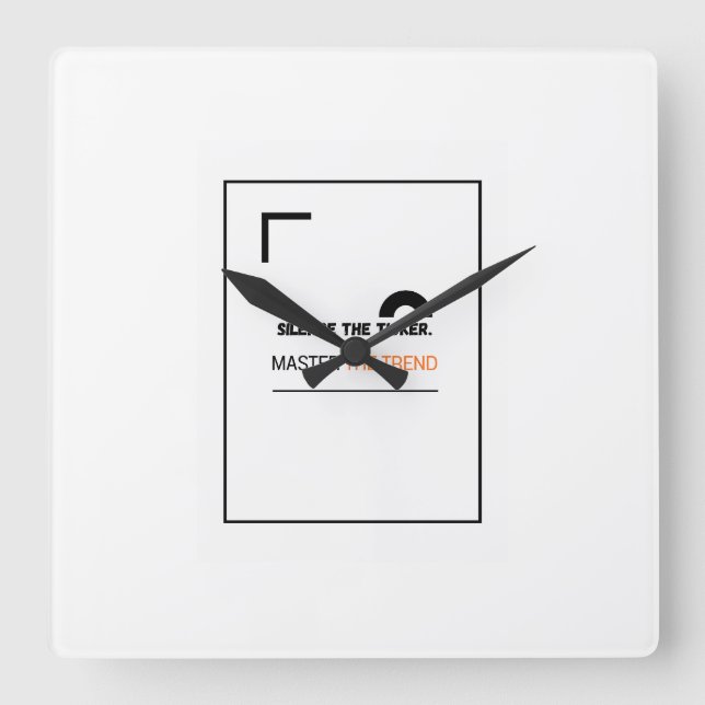 Silencia el Reloj de Pared Ticker Square para Inve (Anverso)