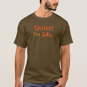 ¡Silencio! Camiseta divertida para hombres marrone