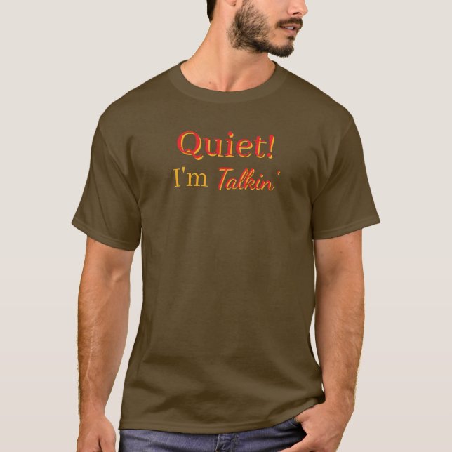 ¡Silencio! Camiseta Marrón para Hombres (Anverso)