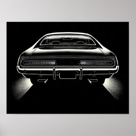 Silencio de luz trasera - Arte de coche de silueta