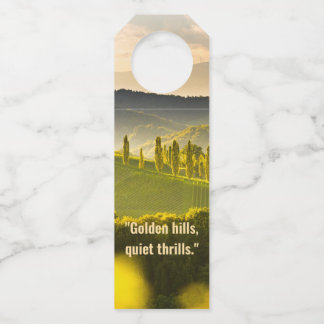 Silencio Dorado – Etiqueta para Botella de Vino