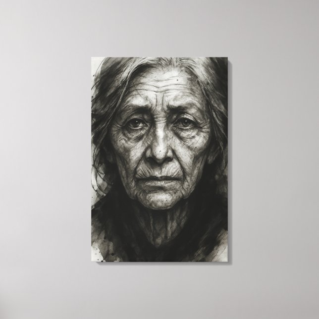 Silencio infinito - Impresión de lienzo de verdad  (Anverso)