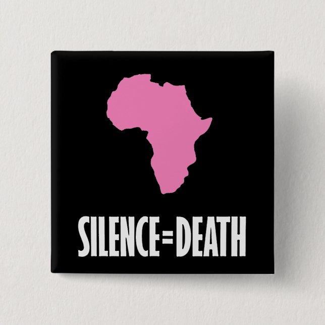 Silencio = muerte en el botón de África (Anverso)