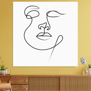 Silencioso – Arte minimalista abstracto de rostros