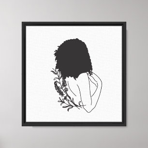 Silent Bloom – Arte minimalista de silueta femenin