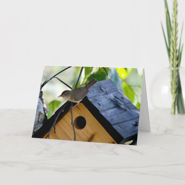 Silent se pregunta tarjeta de felicitación en blan (Anverso)