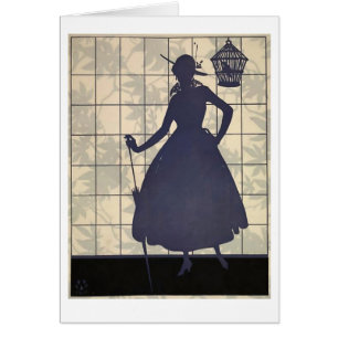 Silh del Birdcage. tarjeta
