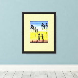 Silhouette: arte africano, amor colorido