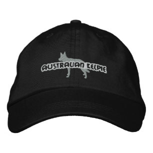 Silhouette Australian Kelpie Embroidered Gorra