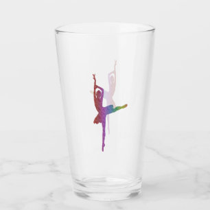 Silhouette Ballerina Glass Elegante baile de bal