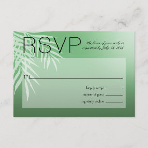 Silhouette Beach Palm Tree RSVP   jade