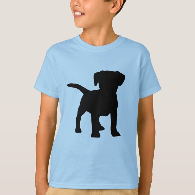 Silhouette clásica de la camiseta de perro (Anverso)