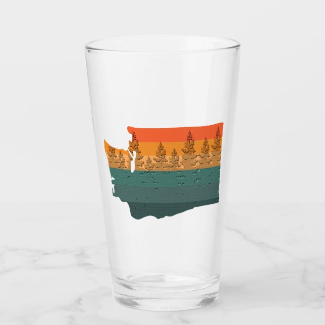 Silhouette de árbol del estado de Washington (Anverso)