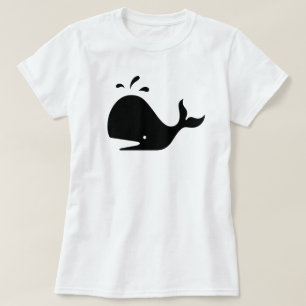 Silhouette de ballena Minimalista camiseta gráfic