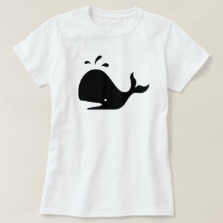 Silhouette de ballena Minimalista camiseta gráfica