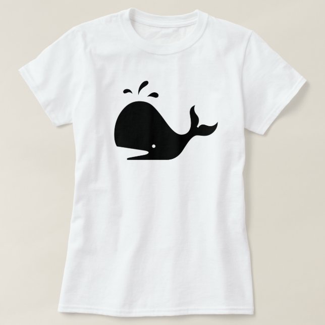 Silhouette de ballena Minimalista camiseta gráfica (Diseño del anverso)