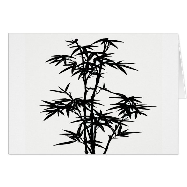 Silhouette de Bamboo Negro (Anverso (Horizontal))