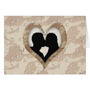 Silhouette de Besada Pareja (Corazón de Camuflaje)