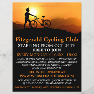 Silhouette de ciclista, publicidad en los clubes d
