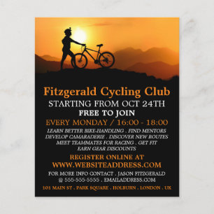 Silhouette de ciclista, publicidad en los clubes d