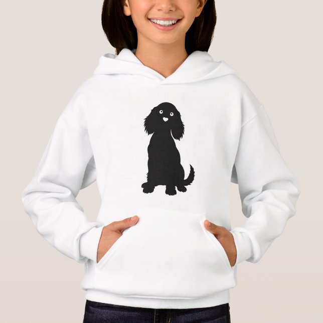 Silhouette de Cocker Spaniel con nariz de corazón (Anverso)