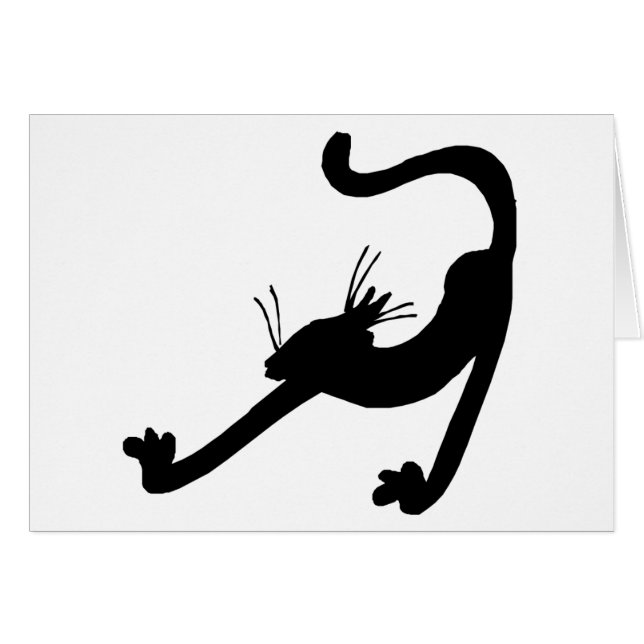 Silhouette de estiramiento de gato (Anverso (Horizontal))